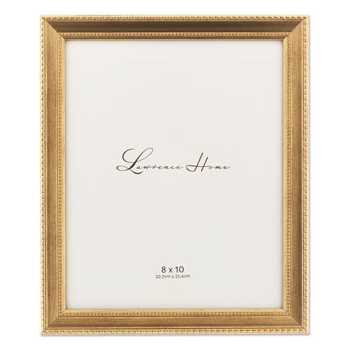 8x10 Burnished Gold Classic Picture Frame - Braid and Bead Design