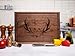 Straga USA Handmade XL Chopping Block Personalized Antler Design #412-Wedding Gift for Couples-Housewarming & New Home Closing Present- Appreciation-Award-Gift for Parents-Wife-Husband