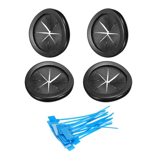 Œillets double face ronds pour éliminer le désordre des fils électriques sur vos meubles noirs