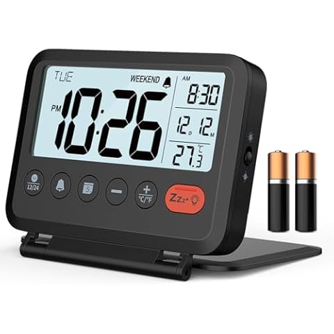 MeesMeek Travel Alarm Clock with Backlight Cover