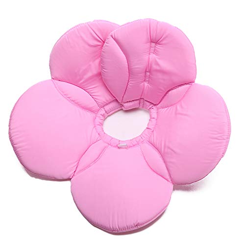 Image of Elizabethan Collar, Soft & Waterproof Grooming Recovery Protective Adjustable Collar for Puppy & Small Medium Dogs (M Neck:11-13in, Pink)
