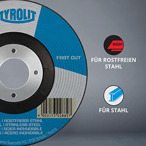 TYROLIT Schruppscheibe Basic* 125 x 6 mm 2in1 Form 27 Inhalt: 10 Stück