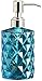 Produktbild Sooiy 11 Oz Klarglas Seifenspender - Ausgezeichnete Flüssige Handseifenspender, Edelstahl-Handpumpe, nachfüllbar und Eco Friendly,Blau