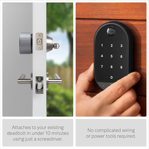 Image of Yale August Wi-Fi Smart Lock with Keypad Touch in Silver | Keyless Entry, Touch Digital Keypad, Fingerprint Scanner, AUG-SL05-K03-S01
