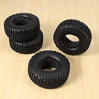 Okeeyseda 4 StüCk 100MM 1.9 Gummi Reifen Reifen Rad für 1/10 RC Crawler Auto SCX10 90046 AXI03007 TRX4 D90 CC01 – Ansicht 8