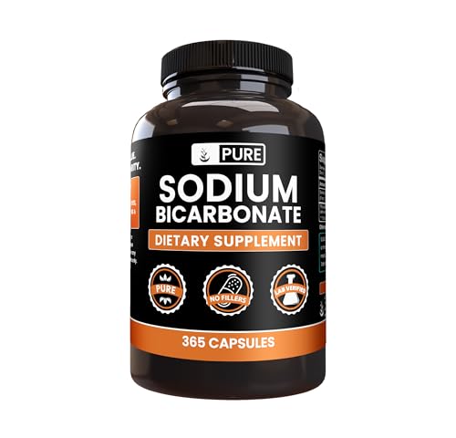Pure Original Ingredients Sodium Bicarbonate (365 Capsules) No Magnesium Or Rice Fillers, Always Pure, Lab Verified