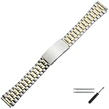 UHRENARMBAND - widerstandsfähiges Uhren Ersatzarmband aus Metall (Edelstahl) mit fester Bandbreite für klassischen Uhrenansatz, besonders passend für Stegbreite: 18mm | Lieferung inklusive Federstege, Stegheber & Montageanleitung zum Wechseln des Uhrenarmbandes