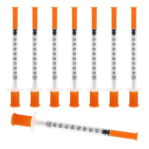 1CC Disposable Syringe with Needle - 30G 5/16" (8mm) 1ml/cc, Individually Wrapped, Lab Supplies, 30 Pack