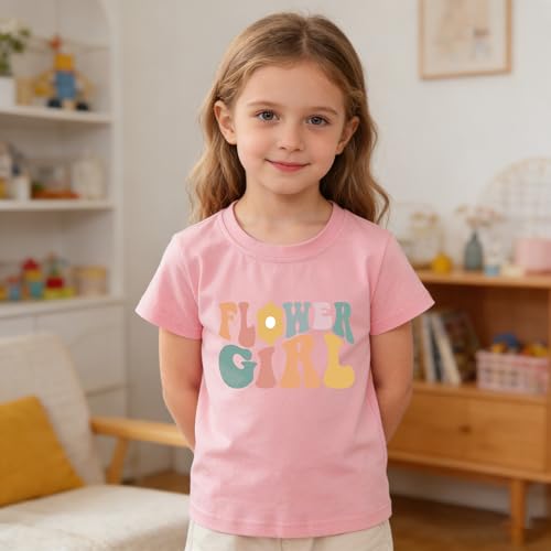 Image of Kids Short Sleeve Tees Toddler Crewneck T-Shirts Boys Girls Dino Raccoon Excavator Silly Goose Flower Girl Tops 2-7 Years