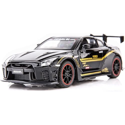 Image of DEUSON ECOM 1:32 Supra Toy Car Die Cast Metal Model Cars with Light Sound Pullback Openable Door Car Toy, Black