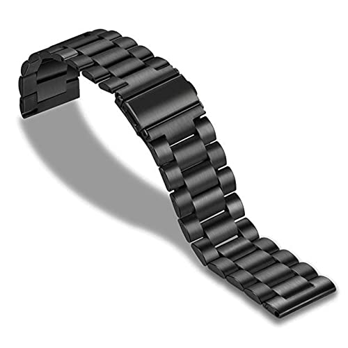 Bracelet montre metal noir 22mm pour remplacer un bracelet use sans rayer la peau