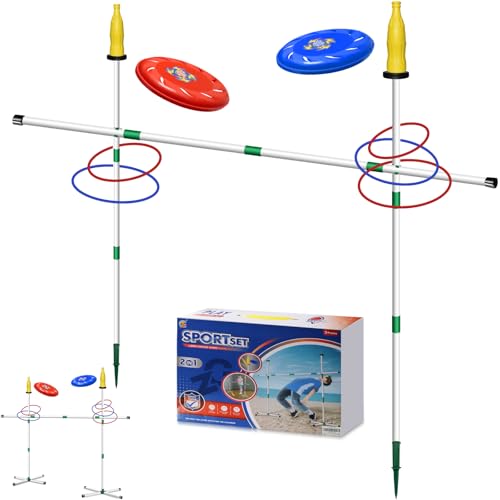 SETOXYX Outdoor Flying Disc Game Set - Limbo and Jump Game
