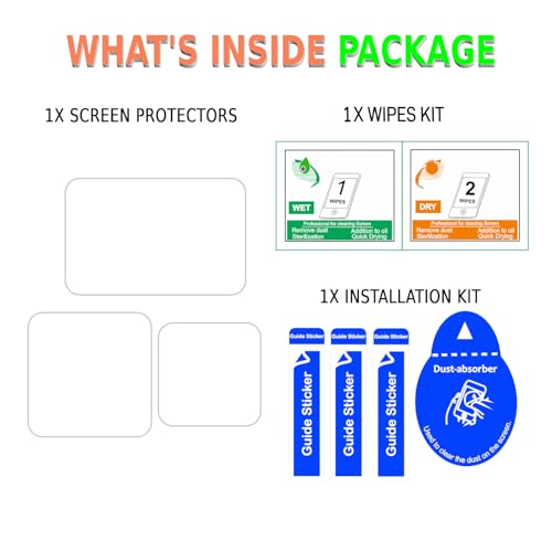 Image of Tempered Glass Screen Protector for GoPro Hero 12 / GoPro Hero 11 / GoPro Hero 10 / GoPro Hero 9 (3 P'cs Set) (Action Camera)