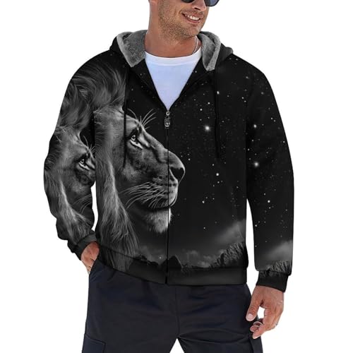 Sweat-shirt à manches longues avec capuche haute doublée polaire pour homme actif