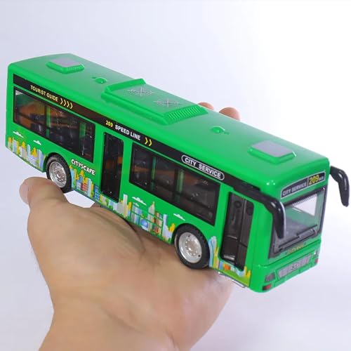 Image of Plastic School Bus Toy Alloy for Kids Light Music Open Door Collection Friction Toys for Boy Kids