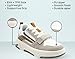 Red Tape Men's Chunky Platform Fashion Sneakers, Lightweight Low Top Lace-Up Casual Dress Mens Shoes, Cushioned Insole and Non-Slip Grip Sole, Ideal for Running, Walking, Gym, Daily Wear, Beige/Orange
