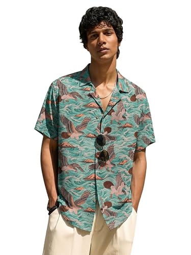 Image of StitchX Men's Abstract Printed Resort Shirt S-2XL