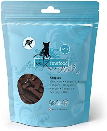 catz finefood Meatz koty smakołyki kurczak N° 3 - chrupiące paski mięsa, grillowane mięso kurzyste z biotyną do pełzającej sierści - przekąska dla kotów bez cukru, zbożowe, 45 g