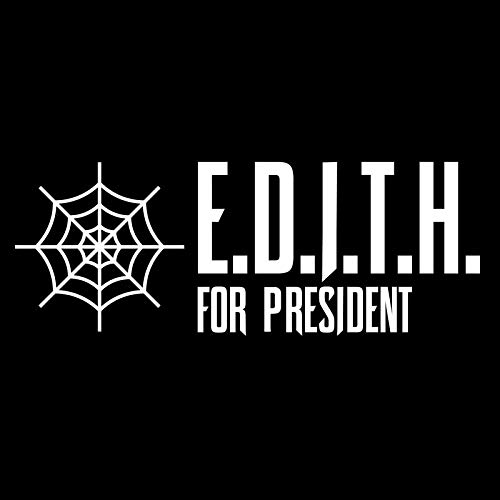 Nok Nok LLCE.D.I.T.H for President Full Web Funny Decal Vinyl Sticker |Cars Trucks Vans Walls Laptop|White|7.5 x 3.0 in| 268