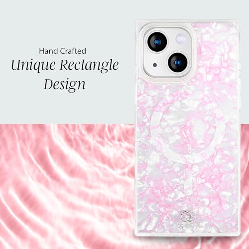 Image of COCOMII Rectangle for iPhone 14 /13 Case, Hot Pink Opal