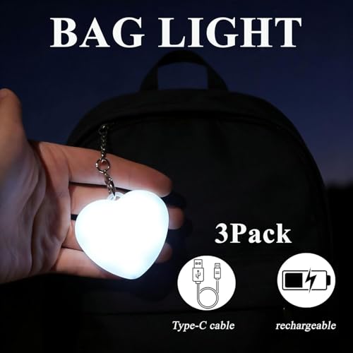 Miniatura 2 de Genérico Bolso Tote Love Wallet Con Luz Táctil, 2026 Nueva Luz Para Bolso, Luces Para Bolso Adecuadas Para Llaveros E Iluminación Interior De Bolsos, Acero Inoxidable De Grado Alimenticio Love