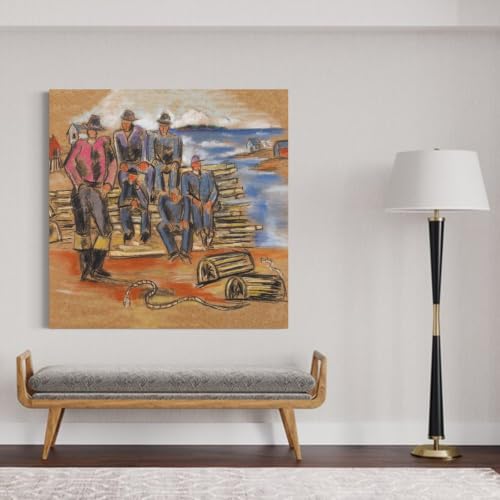 Pêcheurs Éléments Maritimes Marsden Hartley tableau moderniste 60x60