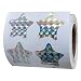 Grid laser Glitter Star Shape Stickers 500 Per Roll - Shiny Metallic Foil Label - Teacher Supplies