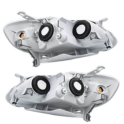 Munirater Head Lamps Headlights Left+Right Replacement For 2003 2004 2005 2006 2007 2008 Corolla Clear #TOP2