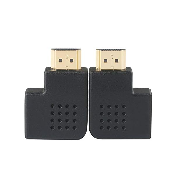 Maxhood HDMI Adapter Combo (1 Pair), Left and Right Angle 90 Degree 270 Degree HDMI Male to Female Vertical Flat Adapter (left right M/FM) - Image 5