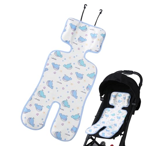 Almohadilla de refrigeración para bebé – Almohadilla de refrigeración para asiento de coche para niños pequeños, seda de hielo, transpirable, suave, cojín de asiento de coche, accesorios para moisés y