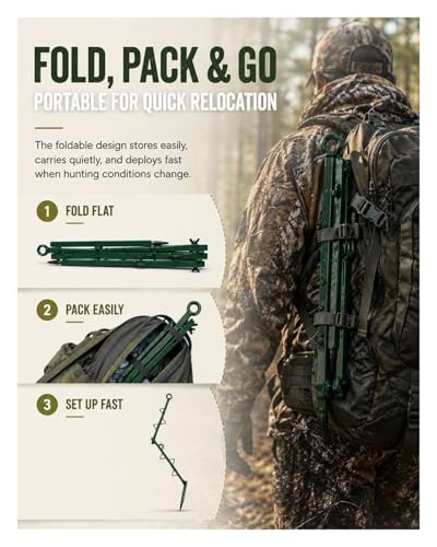 Support de dépistage de branches de chasse réglable et pliable pour camouflage