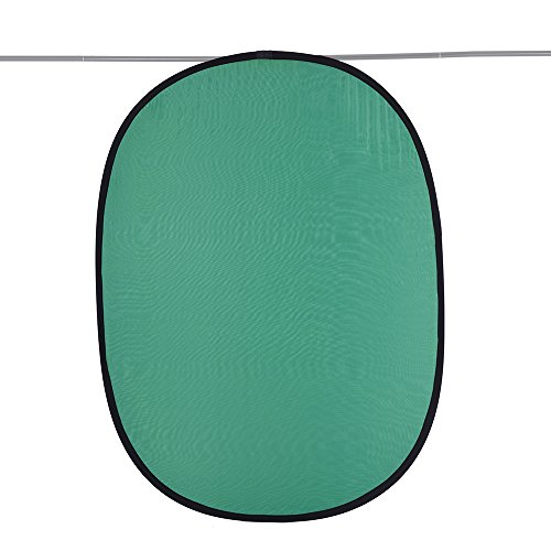 Moniss Painel de fundo de pano de fundo de 1,5 * 2,0 m de nylon dobrável azul e verde (2 em 1) para