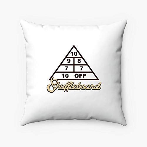 Floor Ground Or Deck Shuffleboard Spun Polyester Square Pillow