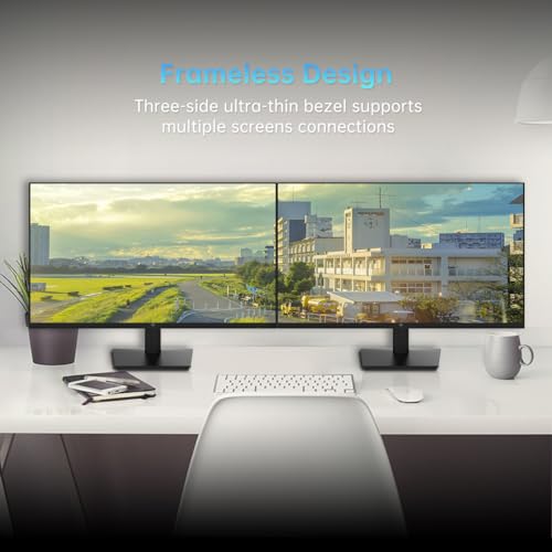 Image of KTC 24 Inch 1080P Full HD Computer Monitor, 100Hz HDR10 Frameless Gaming Monitor with Freesync, HDMI & VGA Ports PC Monitor for Working, VESA, Tilt Adjustable, Eye Care