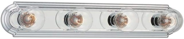 Sea Gull Lighting 4701-05 Four Light Wall Bath Fixture, Chrome, 24 inch
