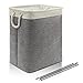 Amazon Brand – Umi 60L Cesto de Ropa Sucia, Grande Cestos Para La Colada, Plegable Cubo de la Ropa Sucia Plegable con Asas de Cuerda-Gris