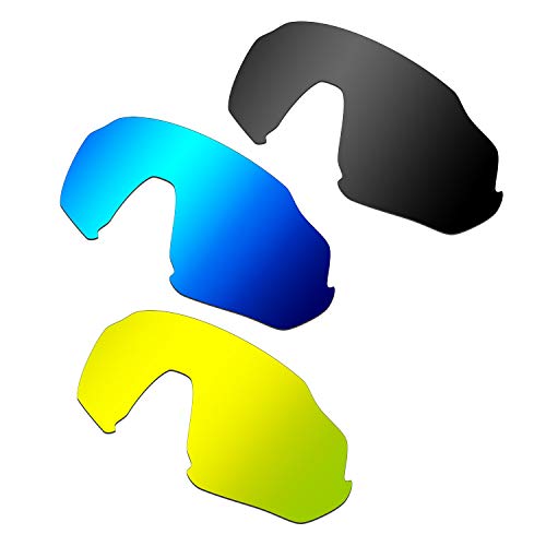 Lentille rechange Oakley Flight Jacket bleu noir lunettes de soleil sport interchangeables