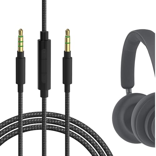 GEEKRIA Audio Cable with Mic Compatible with B&O HX Headphones Cable
