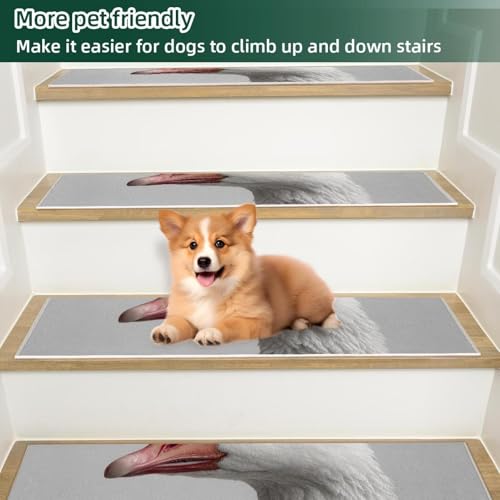Tapis de marche d'escalier antidérapants tapis d'intérieur bois résistant - 6
