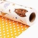 Wikadlik Geschenkpapierrolle, 43 cm x 10 m - Niedliches Fuchs-Bär-Eulen-Muster mit orangen Punkten für Jungen- und Mädchengeburtstage, Hochzeiten & Feiertage