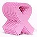 Llxieym 30 Piece Pink Ribbon Foam Breast Cancer Awareness Ribbons Foam，6 Inches Height