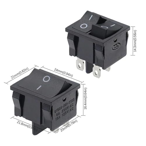 Interruptor de potencia KCD5 de 6 pines y 3 posiciones para control de corriente altern 3