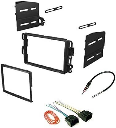 ASC Car Stereo Dash Kit, Wire Harness, and Antenna Adapter Combo to Add a Double Din Radio for some Buick Chevrolet GMC Pontiac Saturn- most 2007-2011 Tahoe, Silverado, Suburban etc.- Listed below