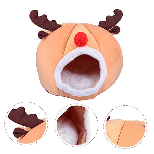 VANZACK Ninho De Gato Semi Fechado Cama Para Animais De Estimação Cama De Cachorro De Natal Casa De