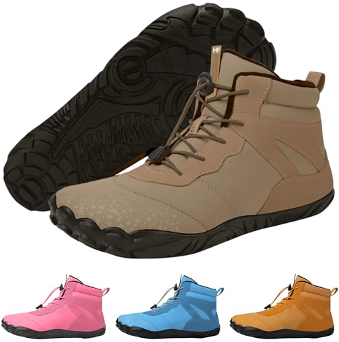 Vindra Flex Barefoot Winter Boots for Women Men– Non-Slip, Wide Toe Box, Minimalist Walking Shoes for Natural Healthy Foot Posture