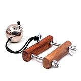Vilpory Wooden Testicle Press Testicle Clamp Ball Crusher with Metal Pendant Balls CBT Penis Enhancing Erection Trainer Erotic Extreme Sex Toys for Men