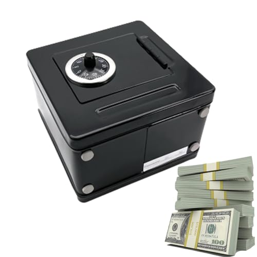 Money Box for Kids, 13.5 x 13.5 x 9.5 cm Money Box with Code, Secret Code Money Box, Simulation Money Safe for Boys and Girls - Image 5