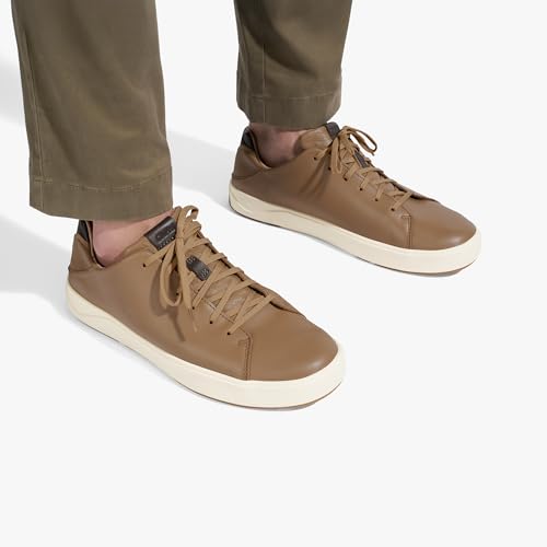 Image of OluKai Lae'ahi Li 'Ili Men's Waterproof Leather Sneaker, Versatile & Casual Everyday Shoe, All-Day Comfort & Support, Enhanced Grip & Traction