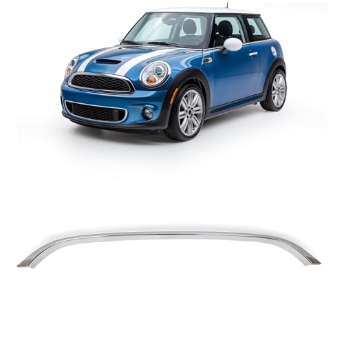 ECOTRIC Chrome Grille Hood Trim Moulding Compatible with 2007-2015 Mini Cooper R55 R56 R57 R58 R59 Replacement for MC1235100 51132751040, Front Molding Grille Chrome Trim by ECOTRIC - Used condition - US$26.16