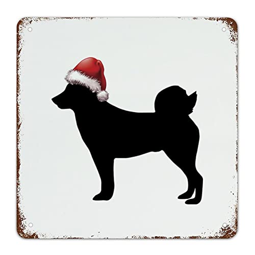 Bouledogue Anglais panneau Noël vintage en alu pour une ambiance de cuisine rustique
